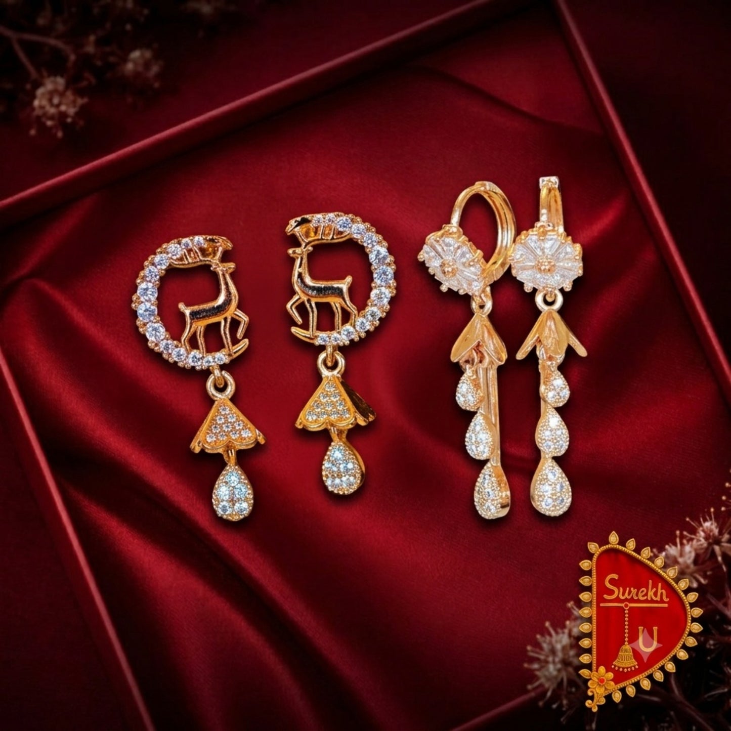 AD Floral Reindeer set (3)