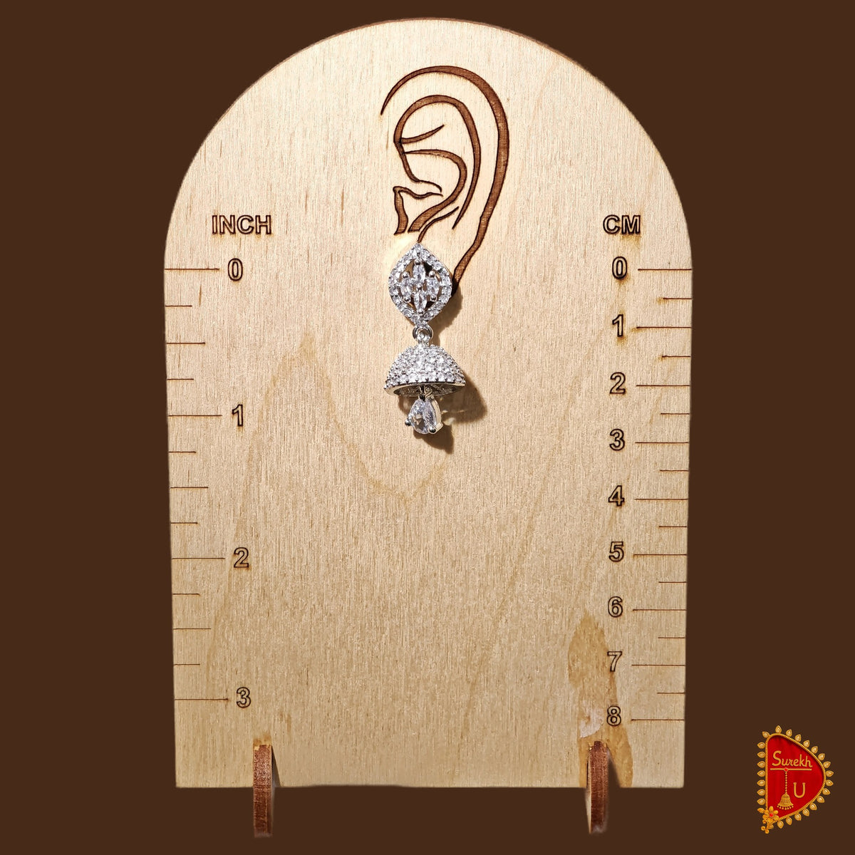 American Diamond Leaf Jhumki