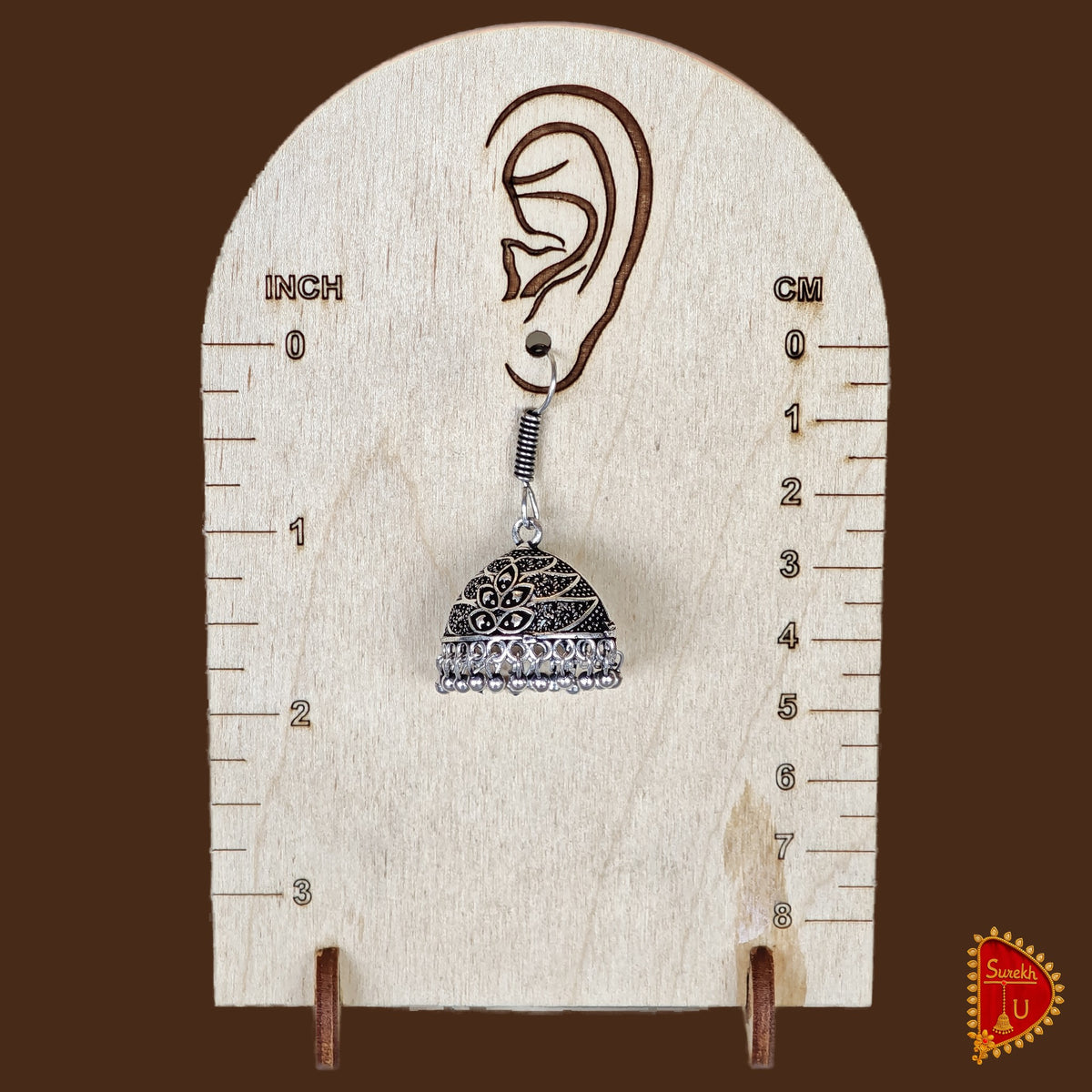 Dome shaped Oxidized Jhumki