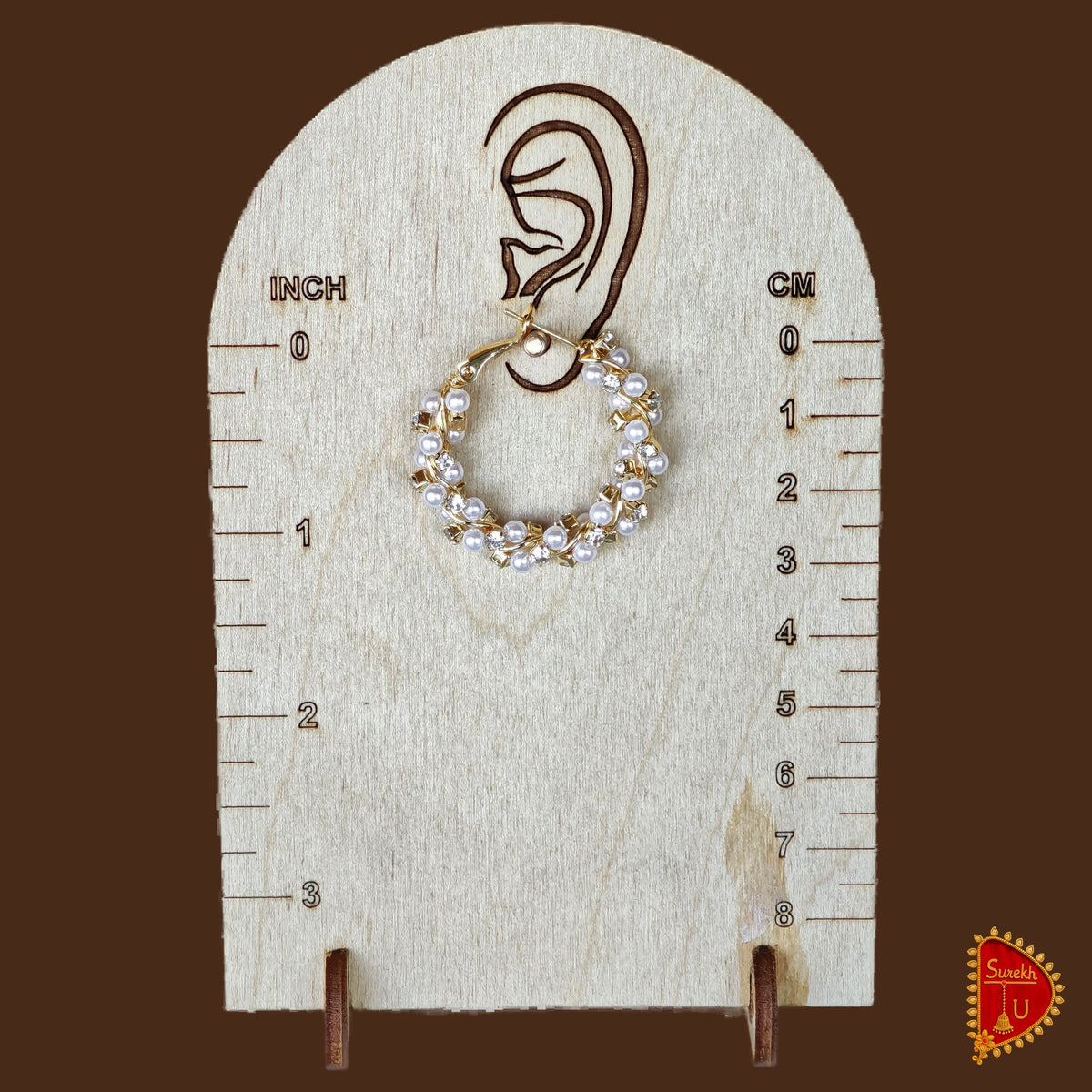 Pearl Stones Hoops medium