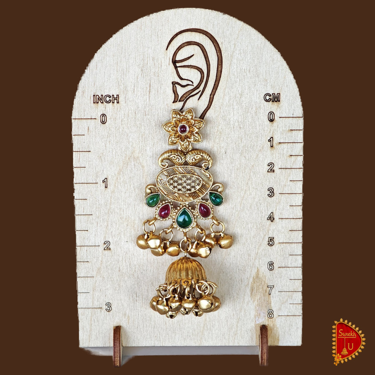 Kashmiri Antique Golden Jhumki