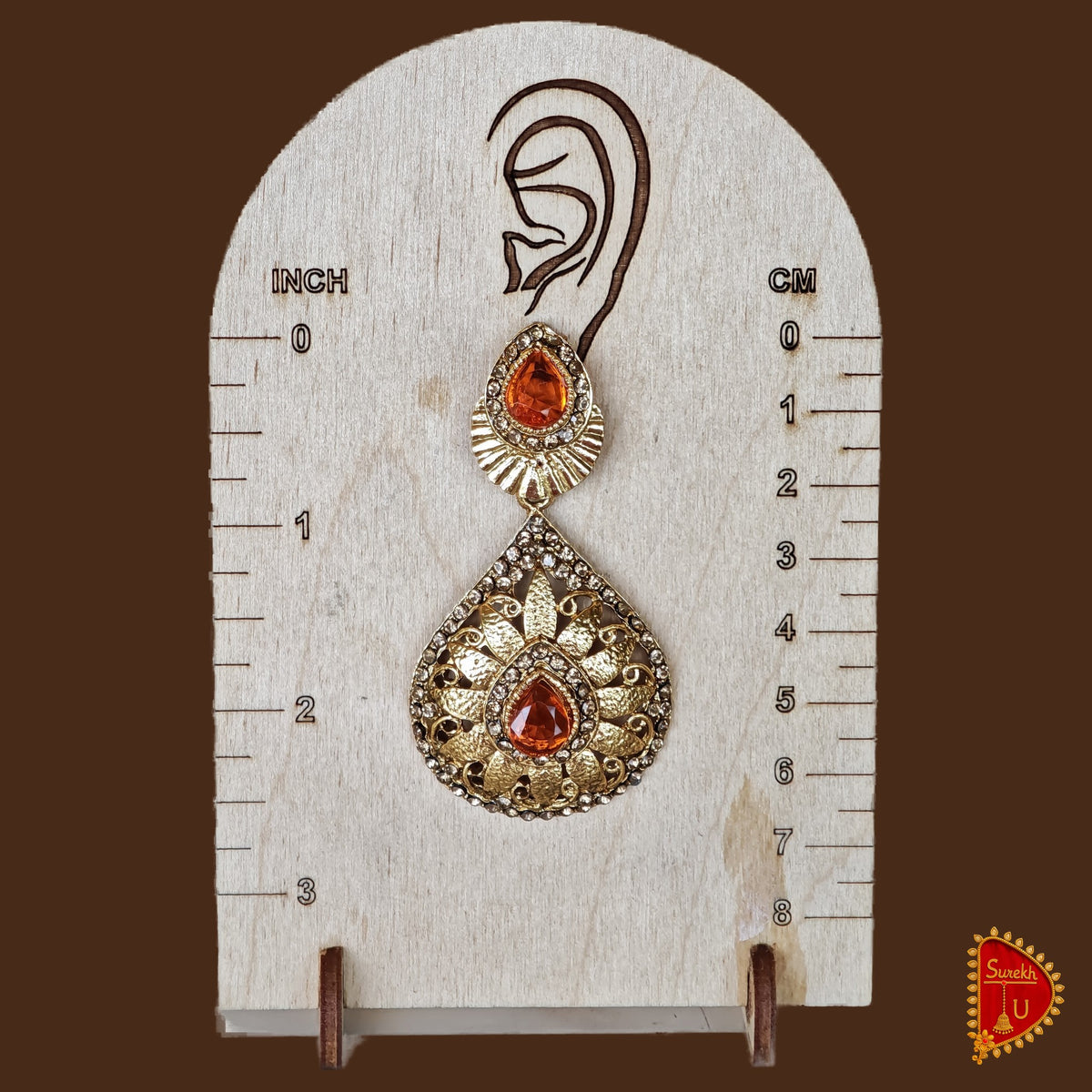 Golden Orange Stud Leaf Latkan