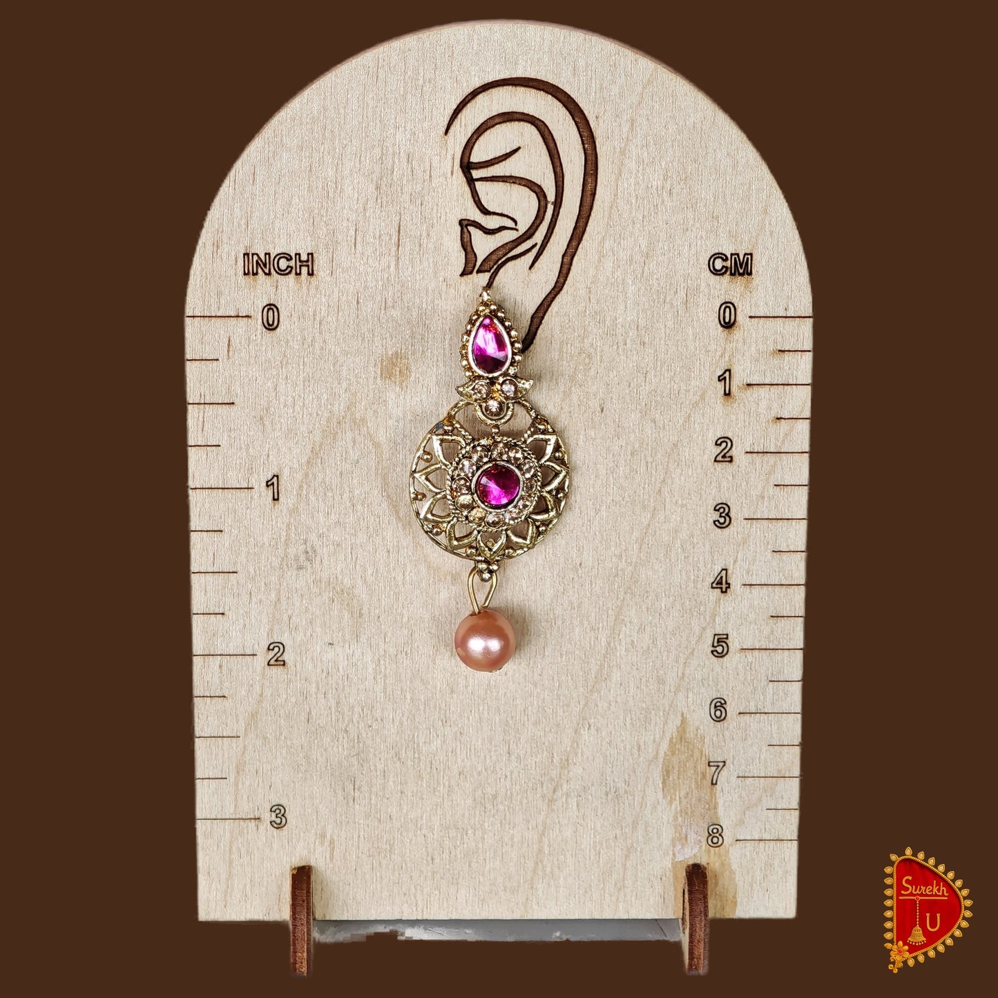 Pink Stud Golden Pearl Latkan