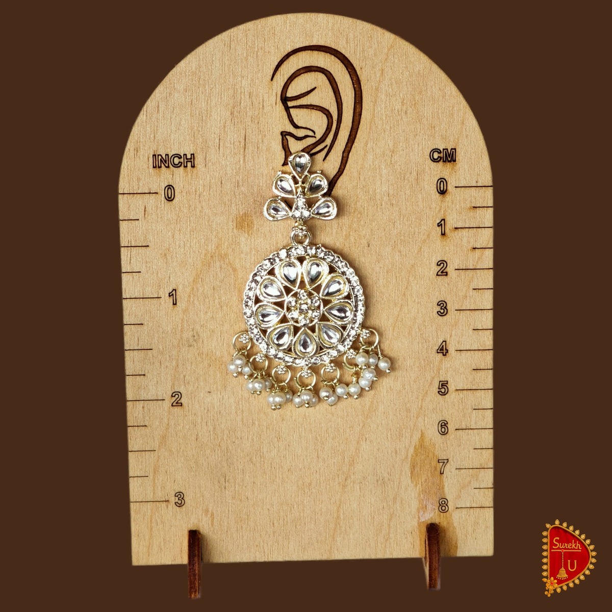 Silver Stones Floral Round Latkan