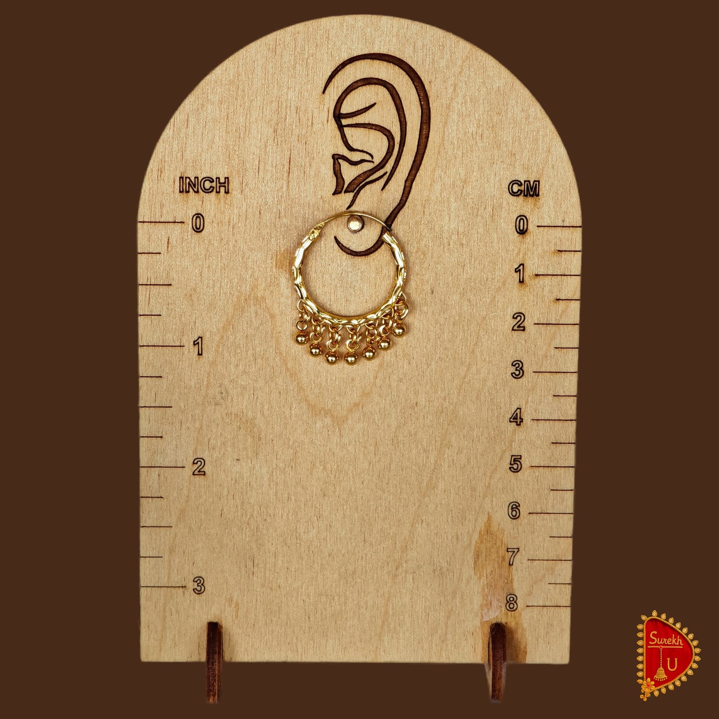 Golden Charm Hoops