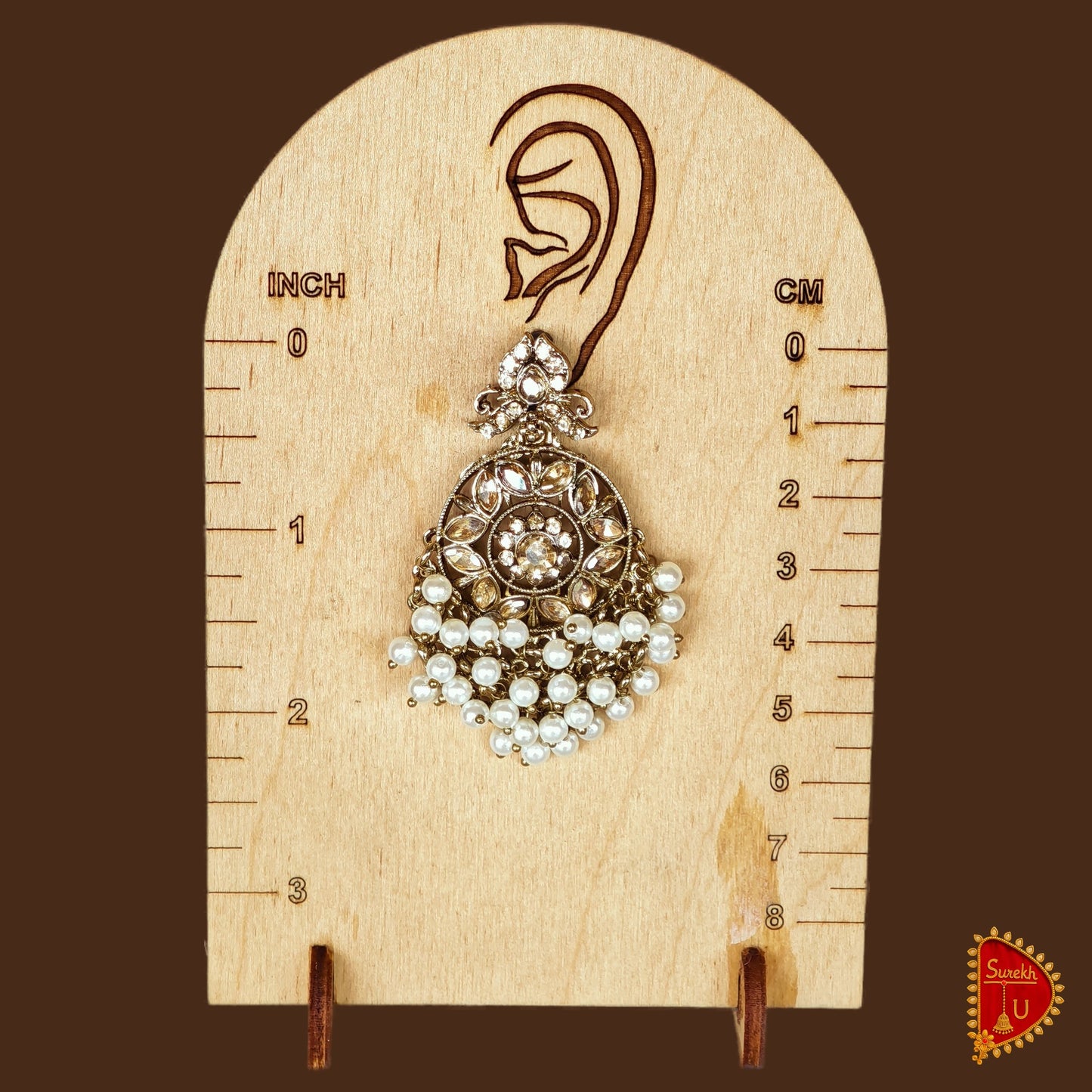 Rosegold Bud Pearl Chandbali