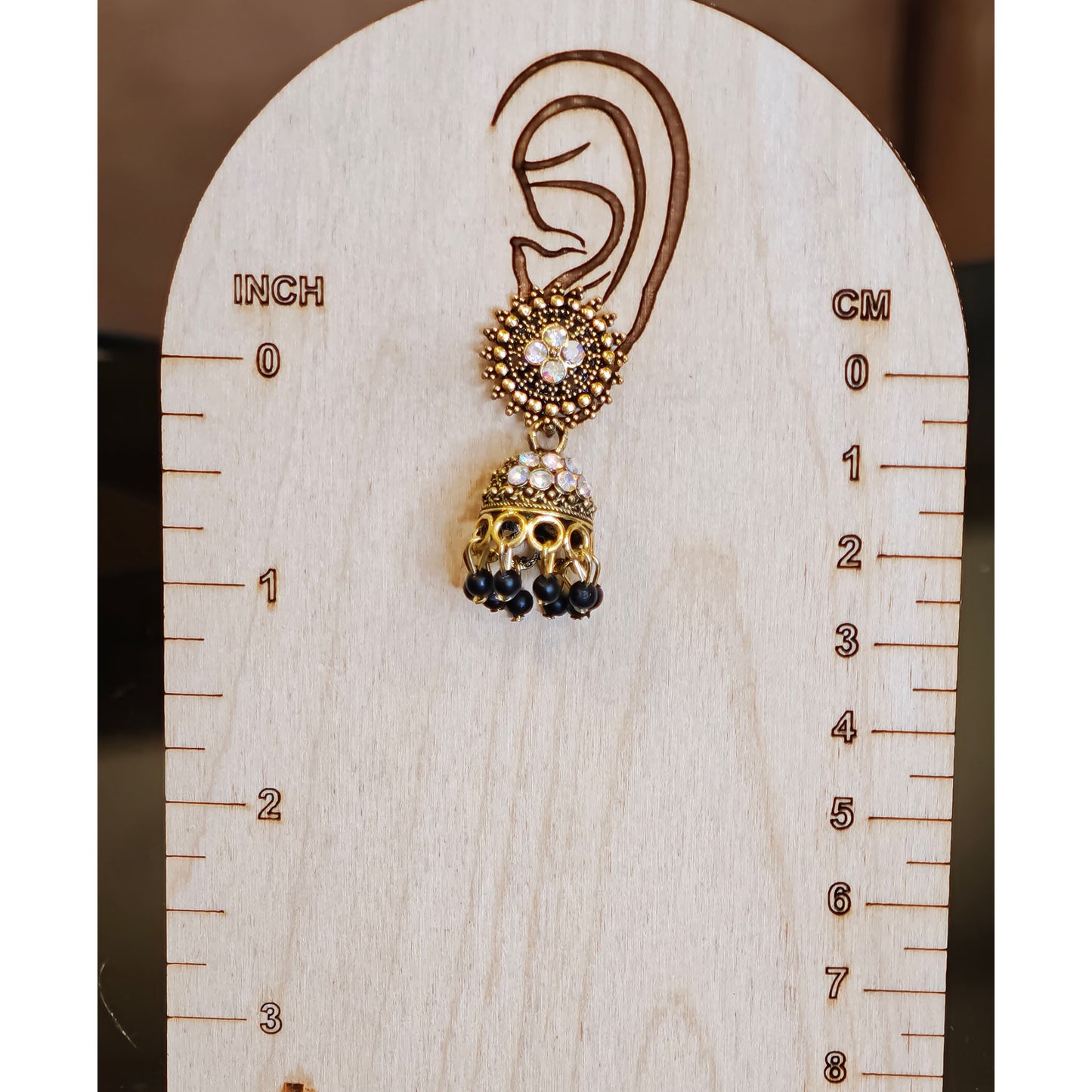 Black Round Top Small Jhumki