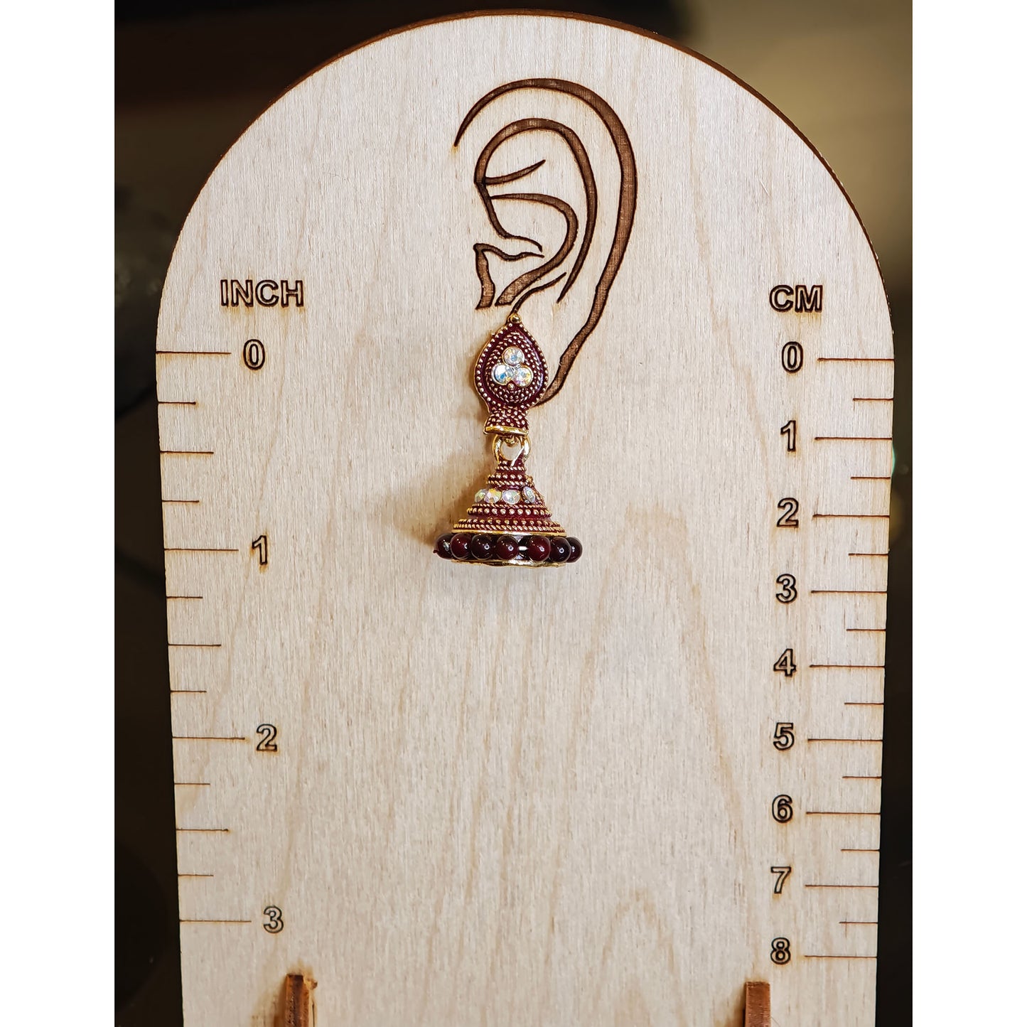 Brown Leaf Shaped Jhumki