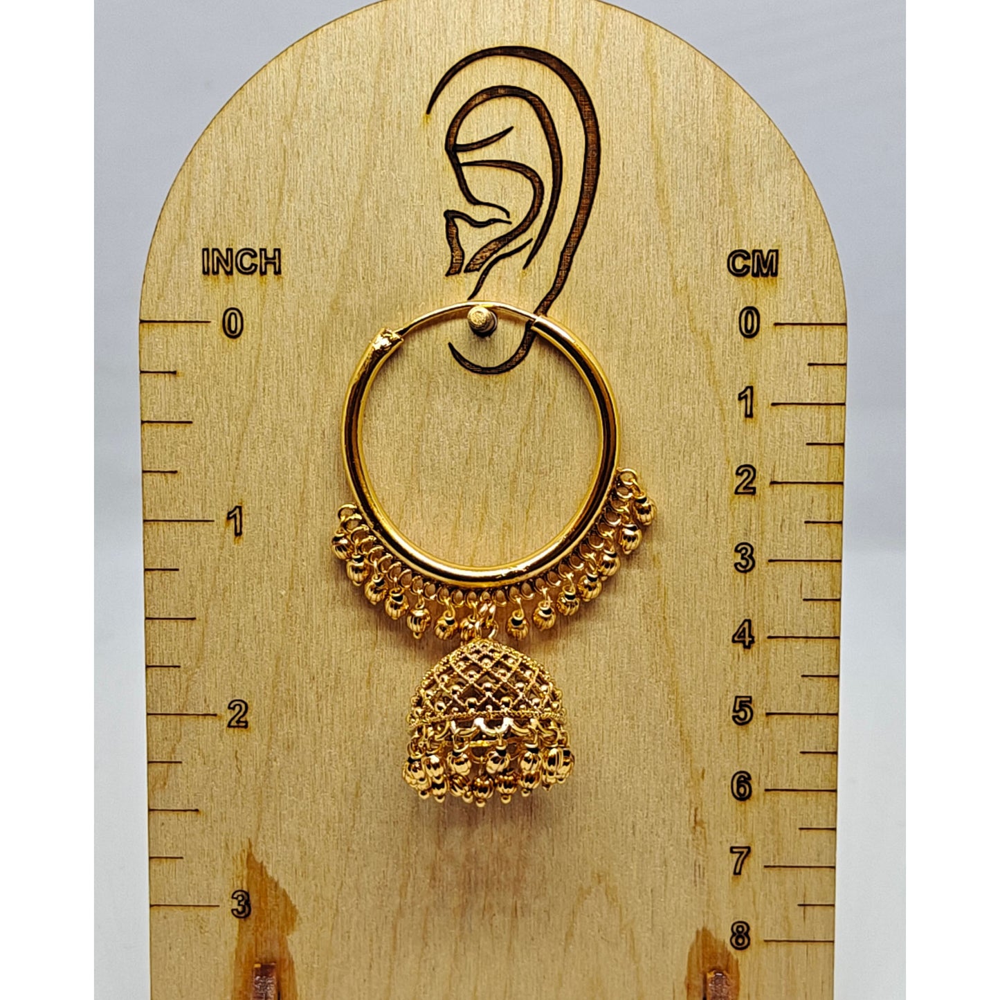 Golden Jaali Hoop Jhumki