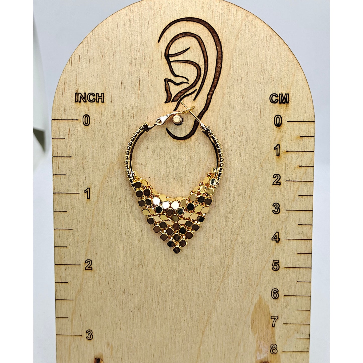 Golden Jaali Hoops
