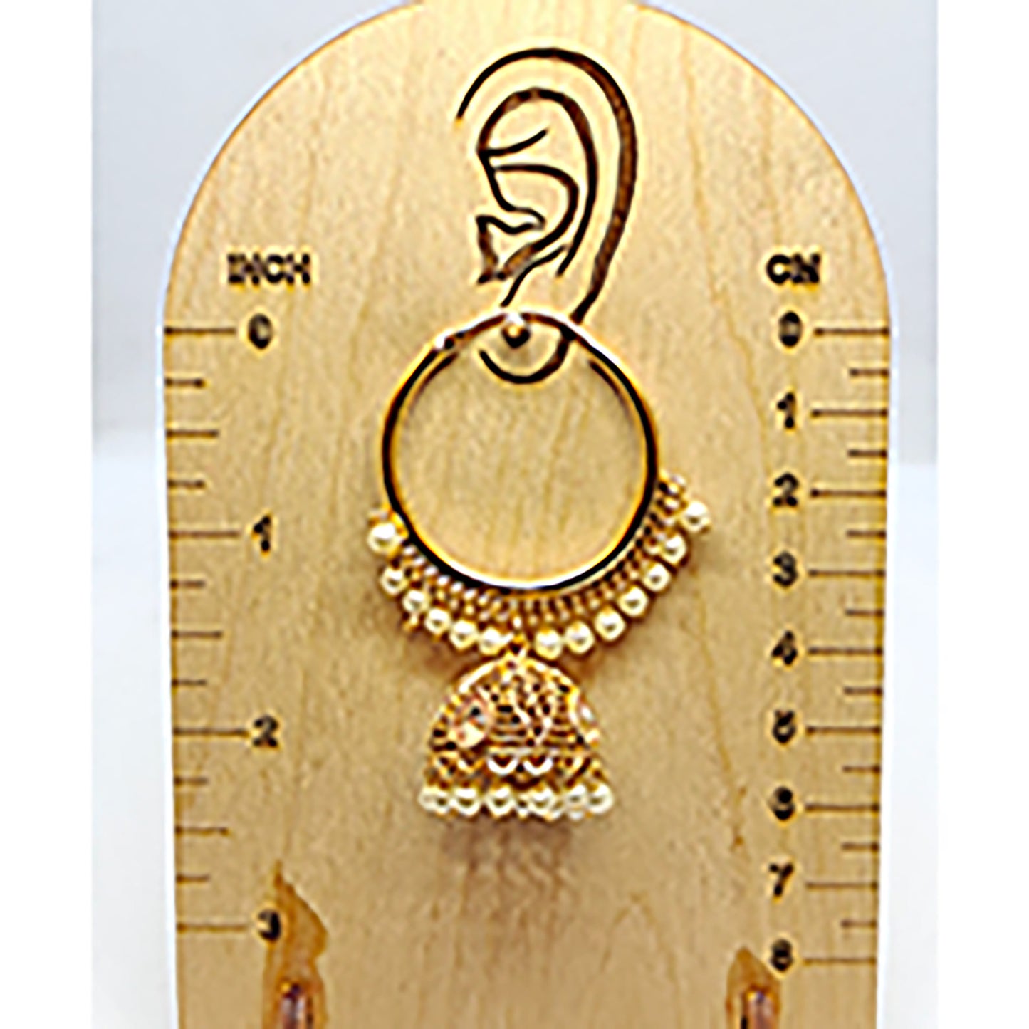 Intricate Golden Hoop Jhumki