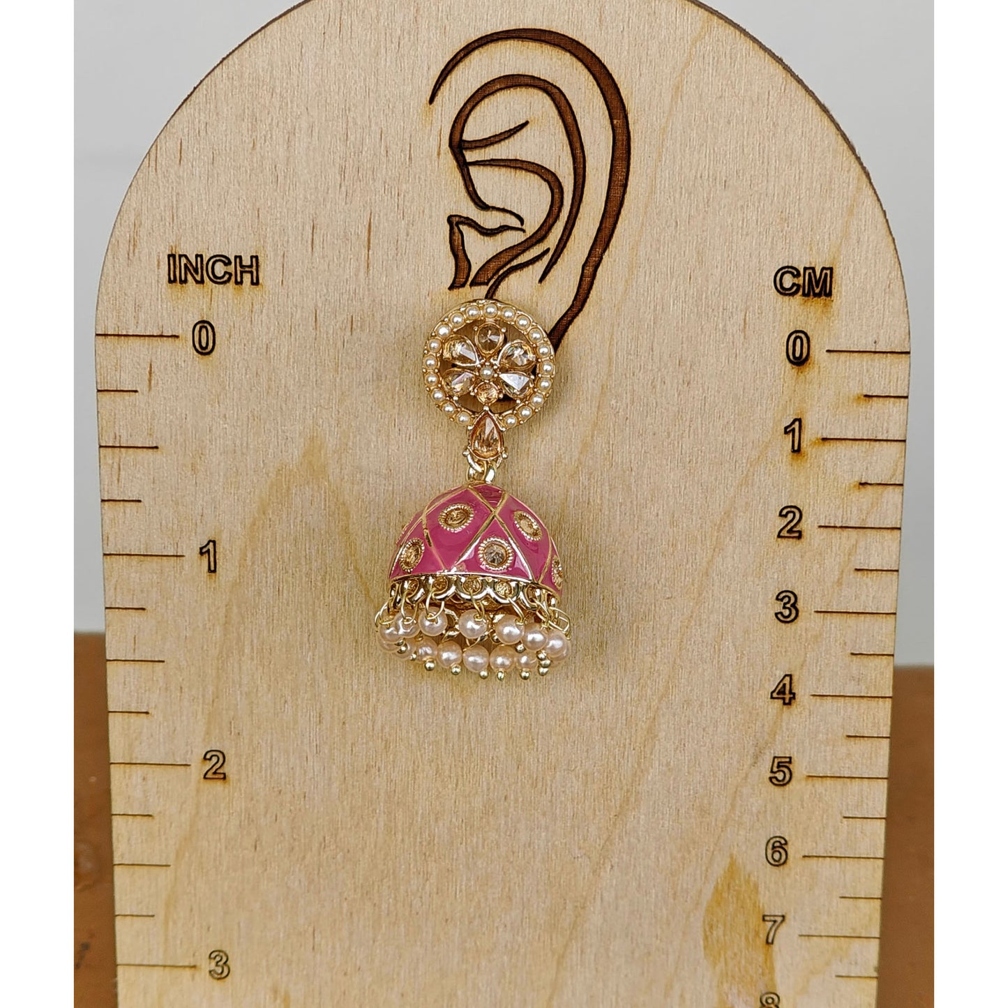 Magenta Meenakari Jhumki