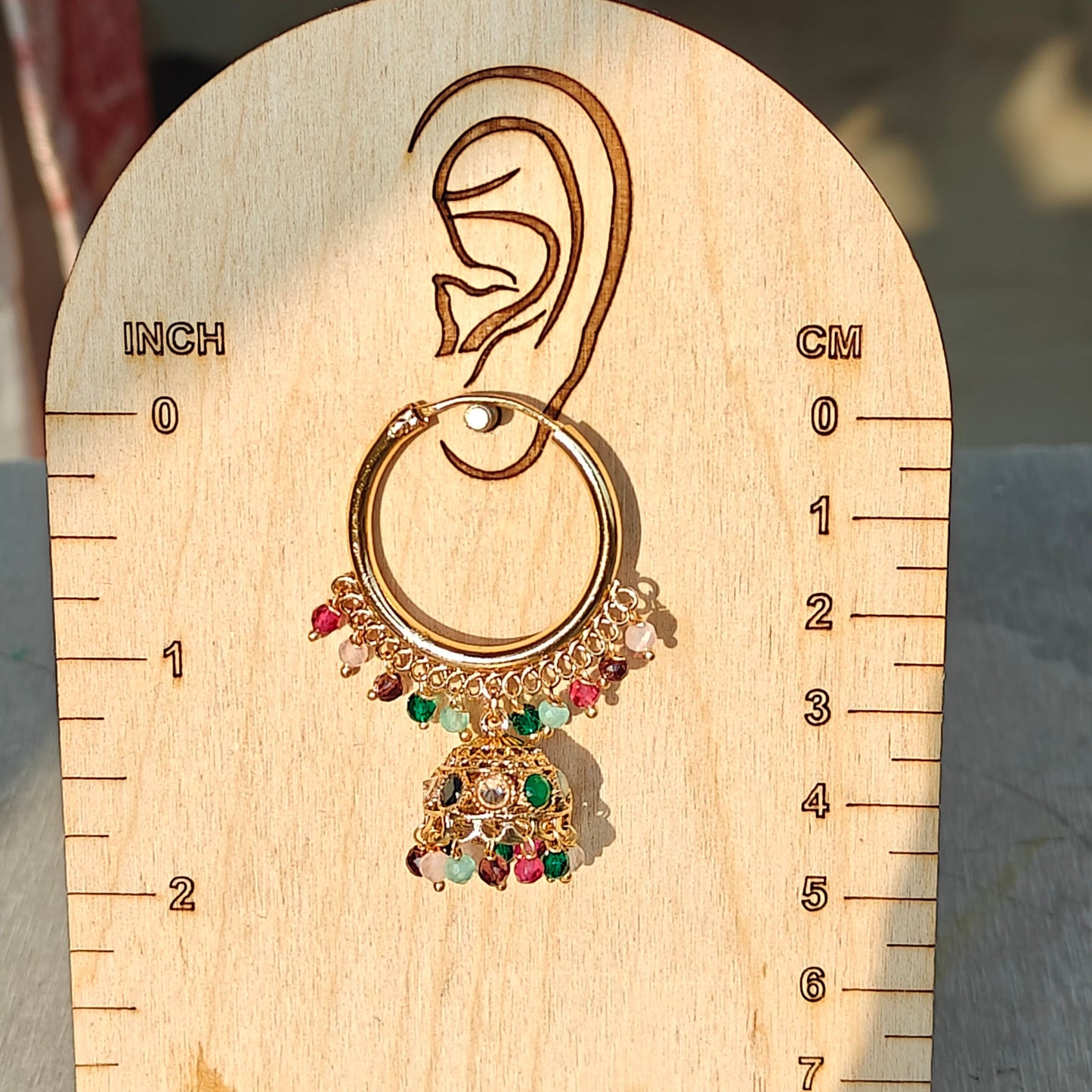 Multicoloured Hoop Medium Jhumki