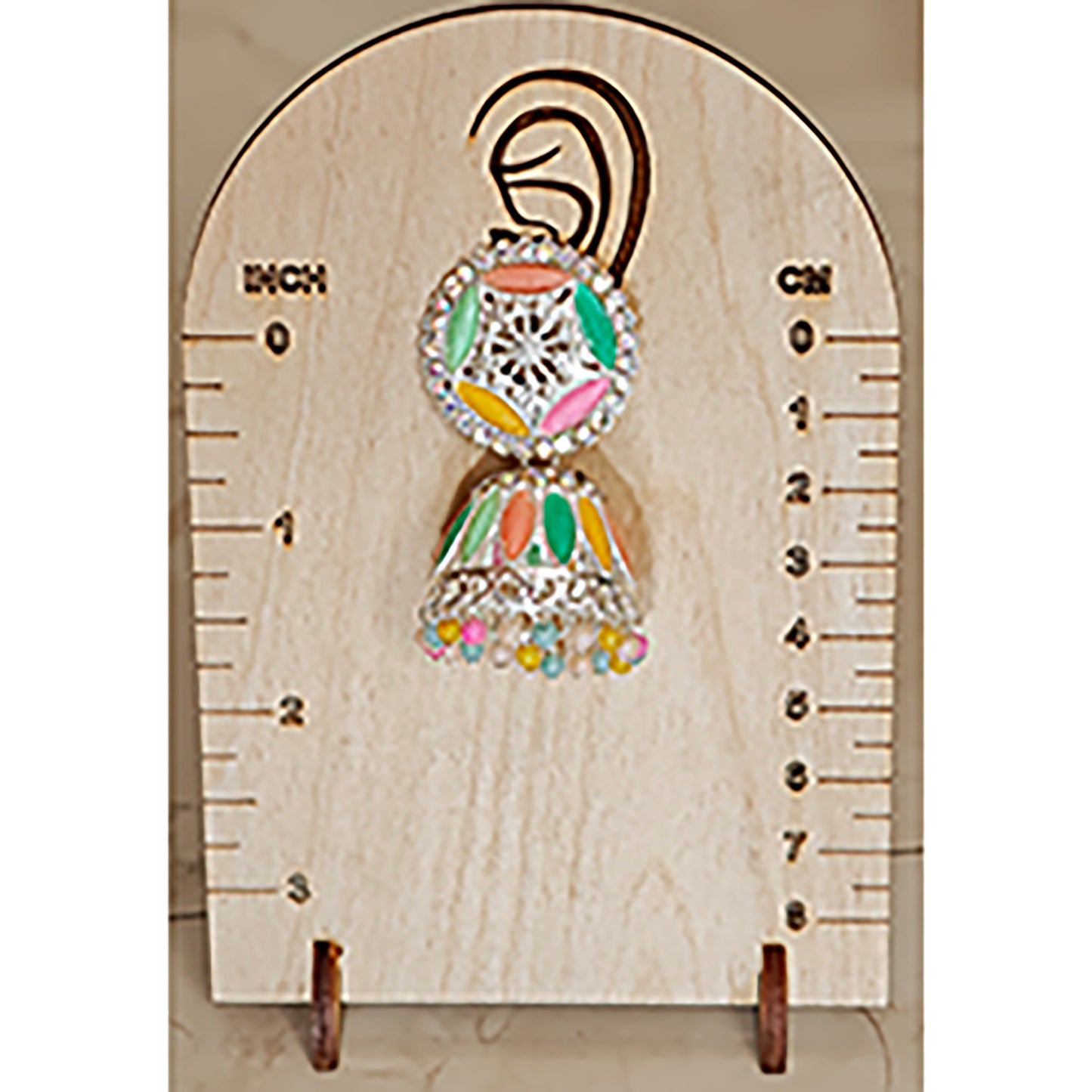 Pastel Silver Toned Jhumki