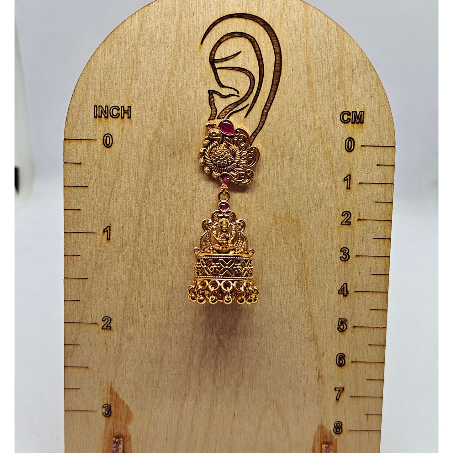 Pink Peacock Temple Jhumki