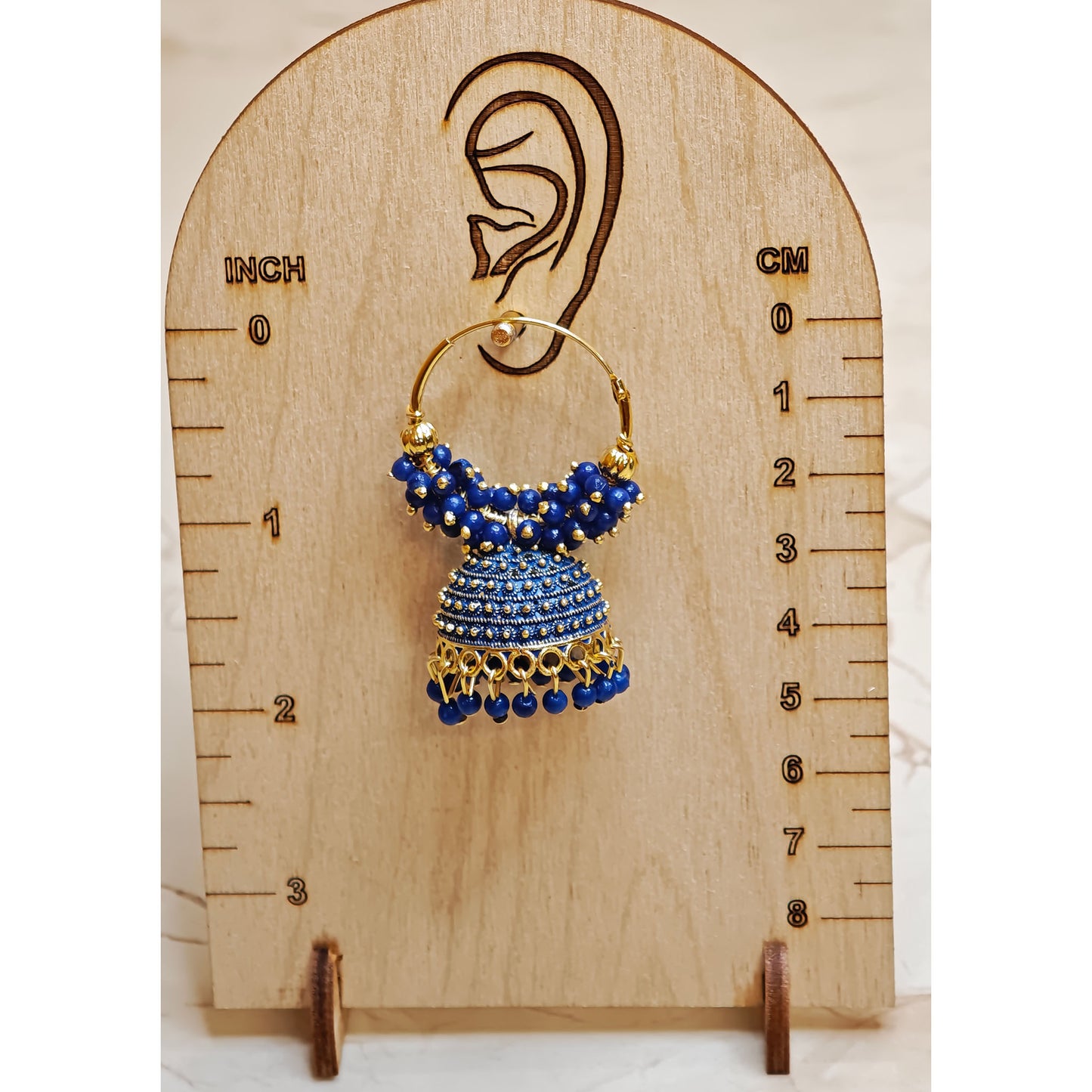 Royal Blue Medium Hoop Jhumki