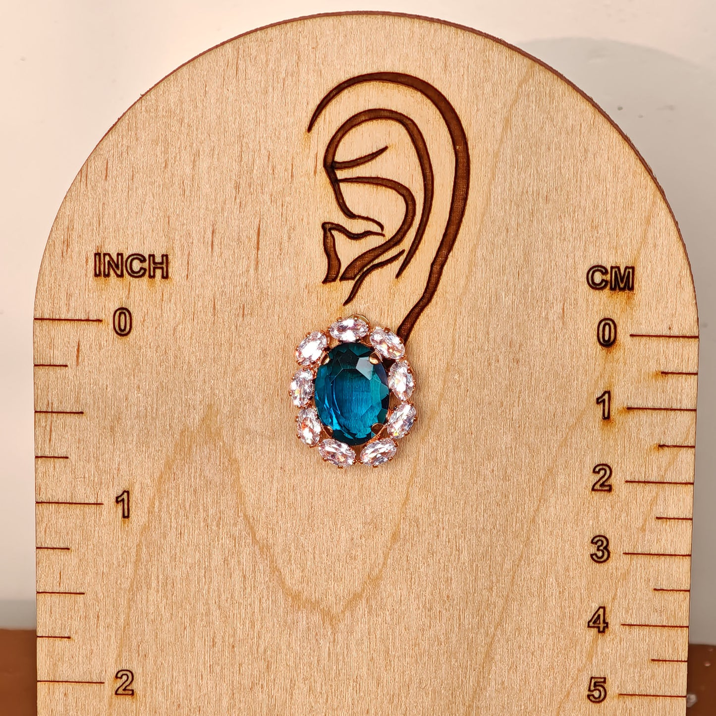 Torquoise Blue Crystal Studs