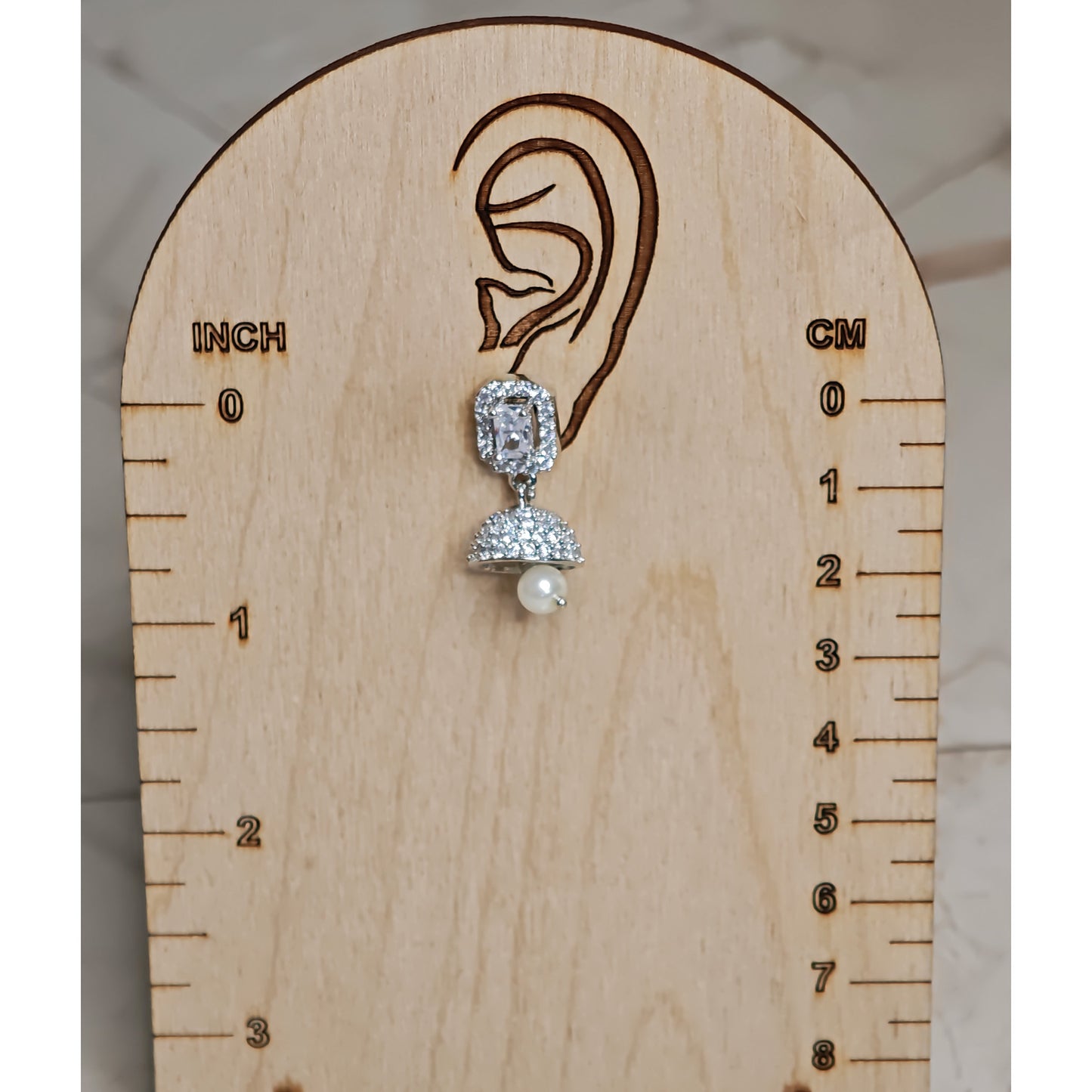 Silver Stones Small Jhumki