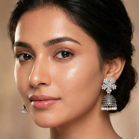 Stone Stud Dome Jhumki