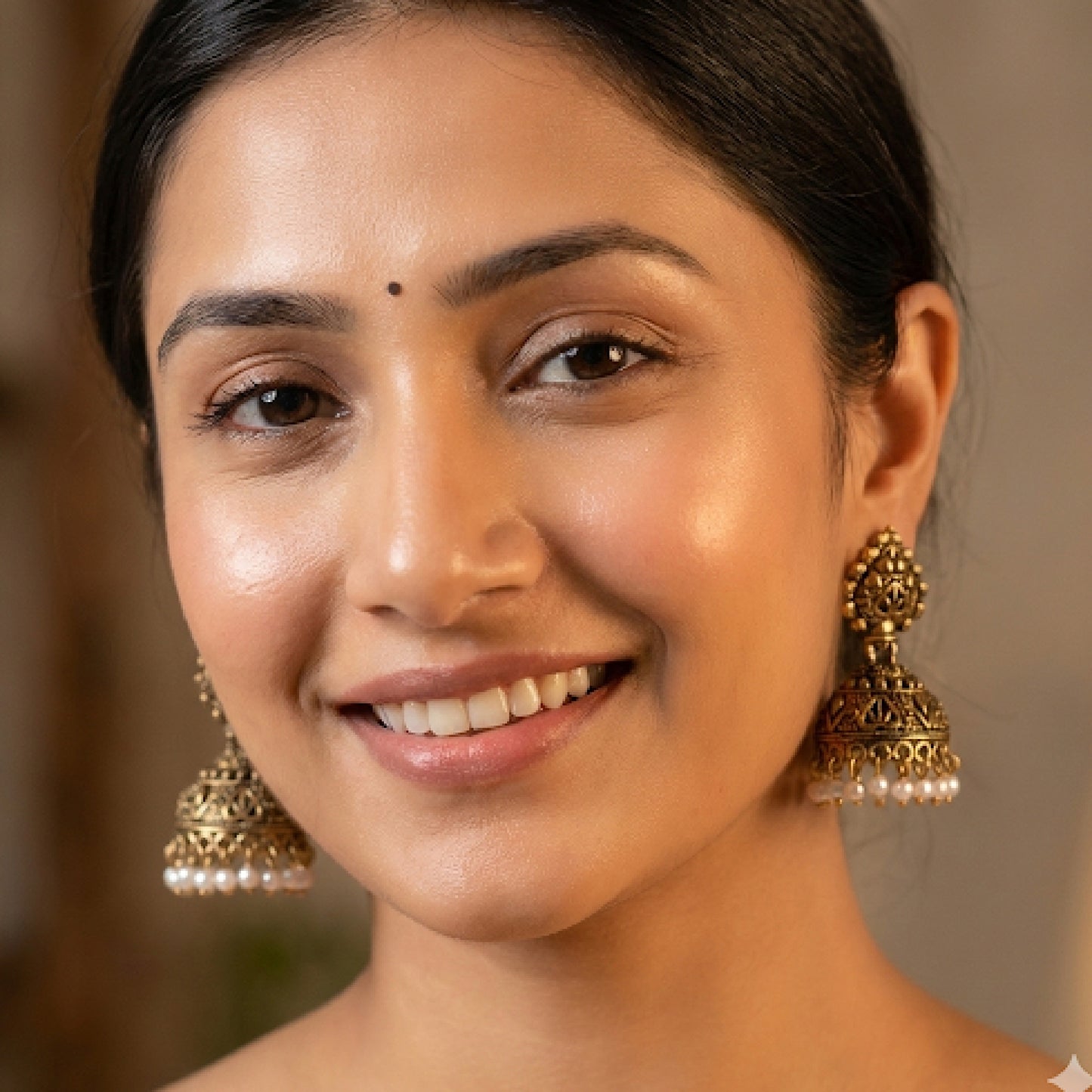 Antique Leaf Shaped Jhumki