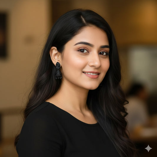 Jet Black Small Jhumki