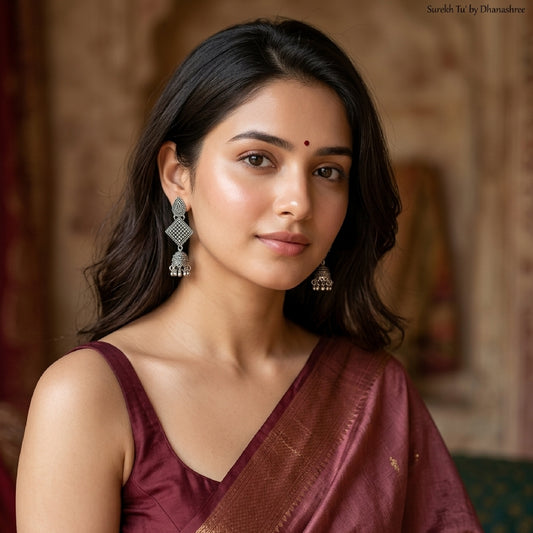 Oxidized Latkan Jhumki
