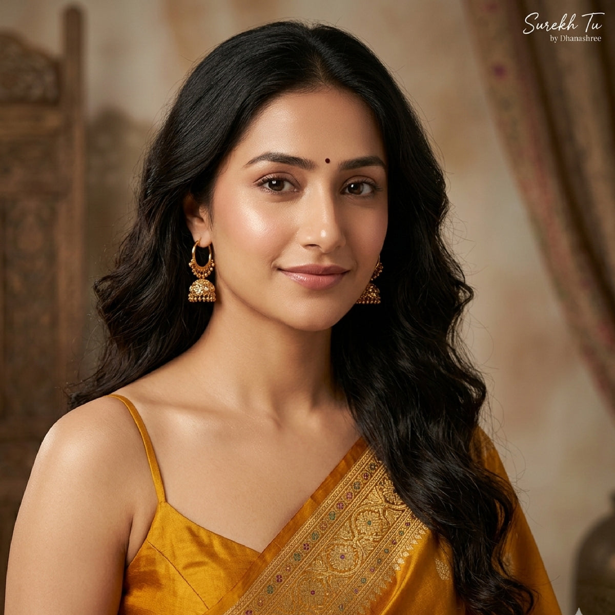 Golden Hoop Medium Jhumki