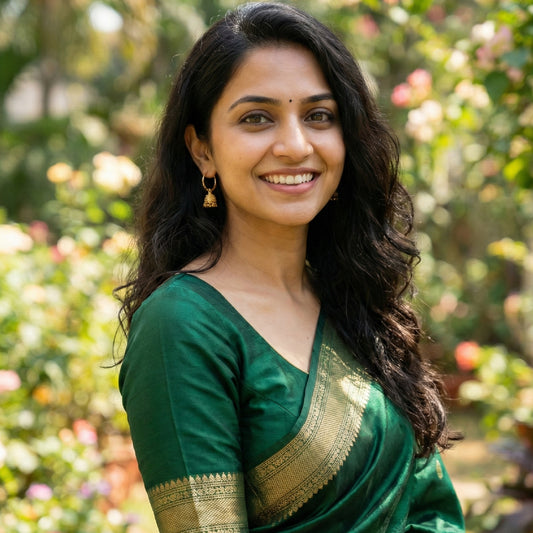 Golden Hoop (Bali) Jhumki Medium