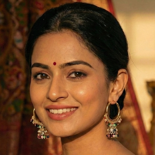 Multicoloured Hoop Medium Jhumki