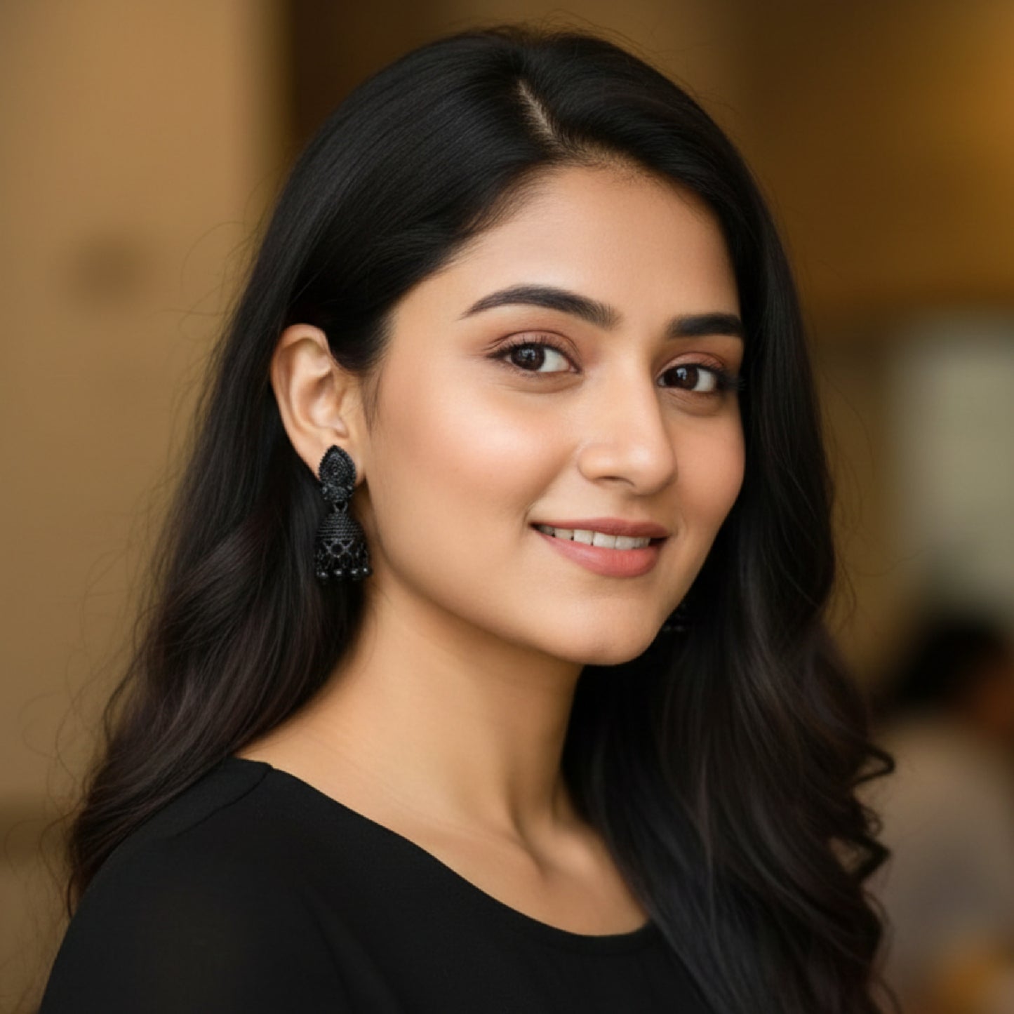 Jet Black Small Jhumki