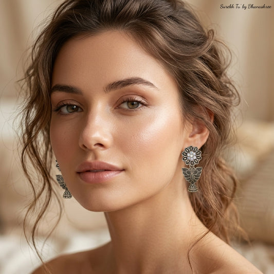 Butterfly Motif Drop Jhumki