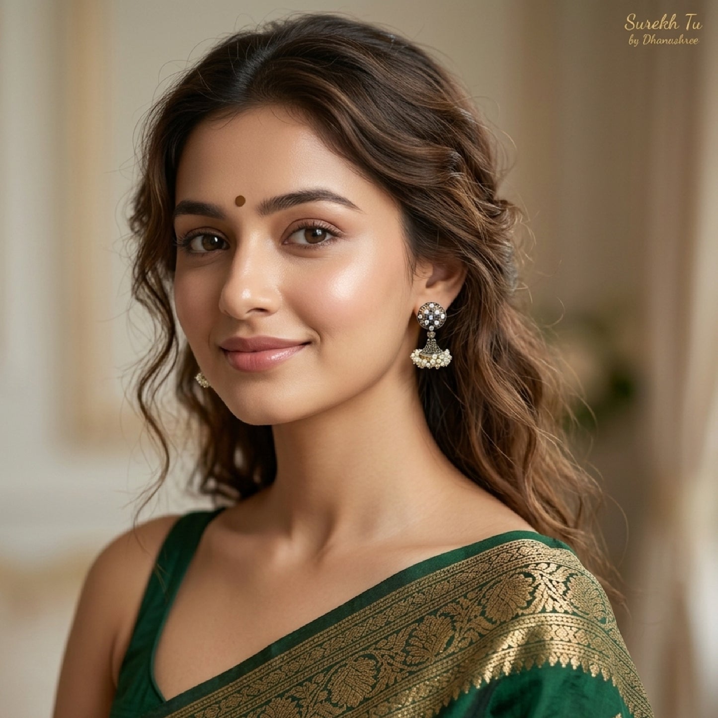 Round Pearl Cluster Jhumki