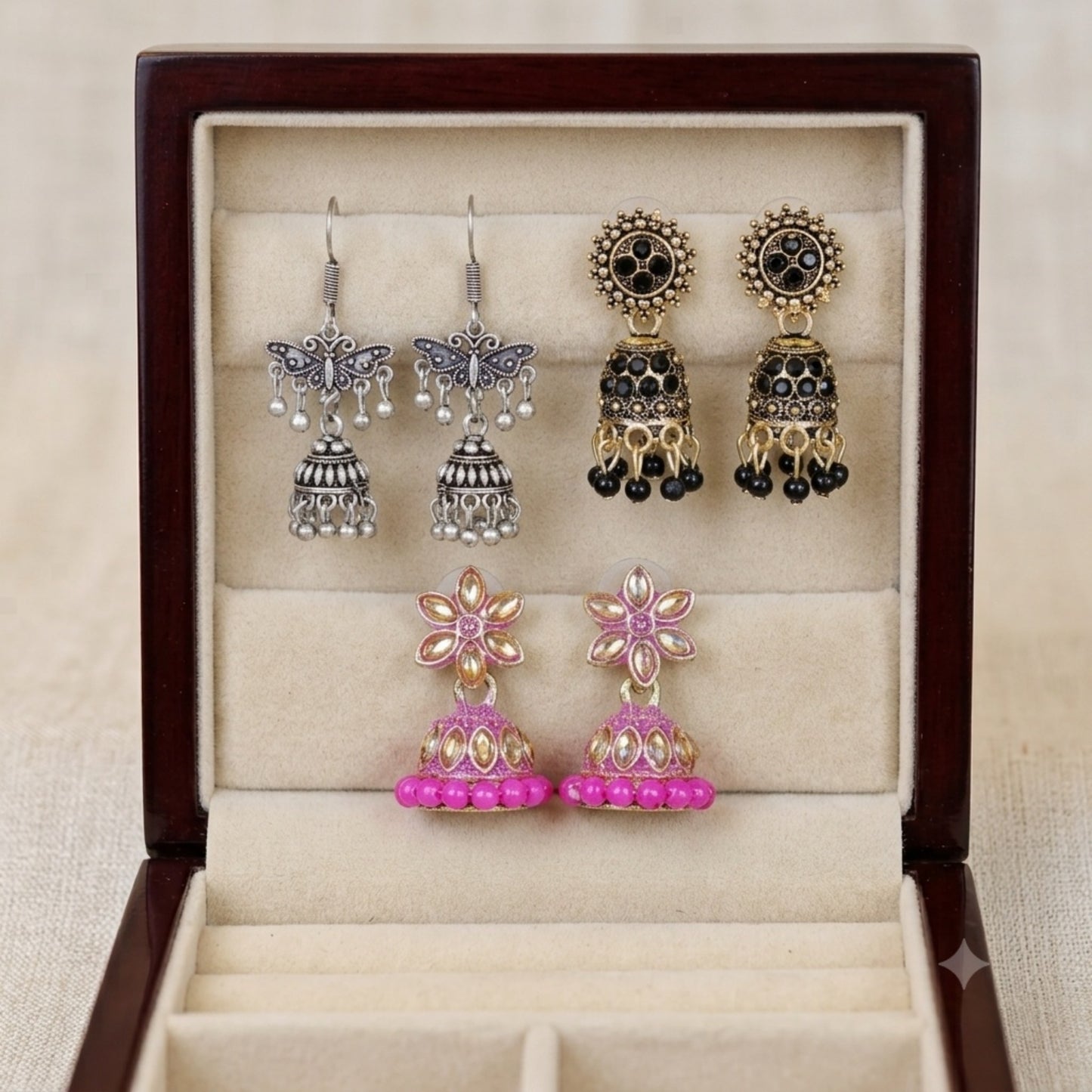 Floral Butterfly Black set (3)
