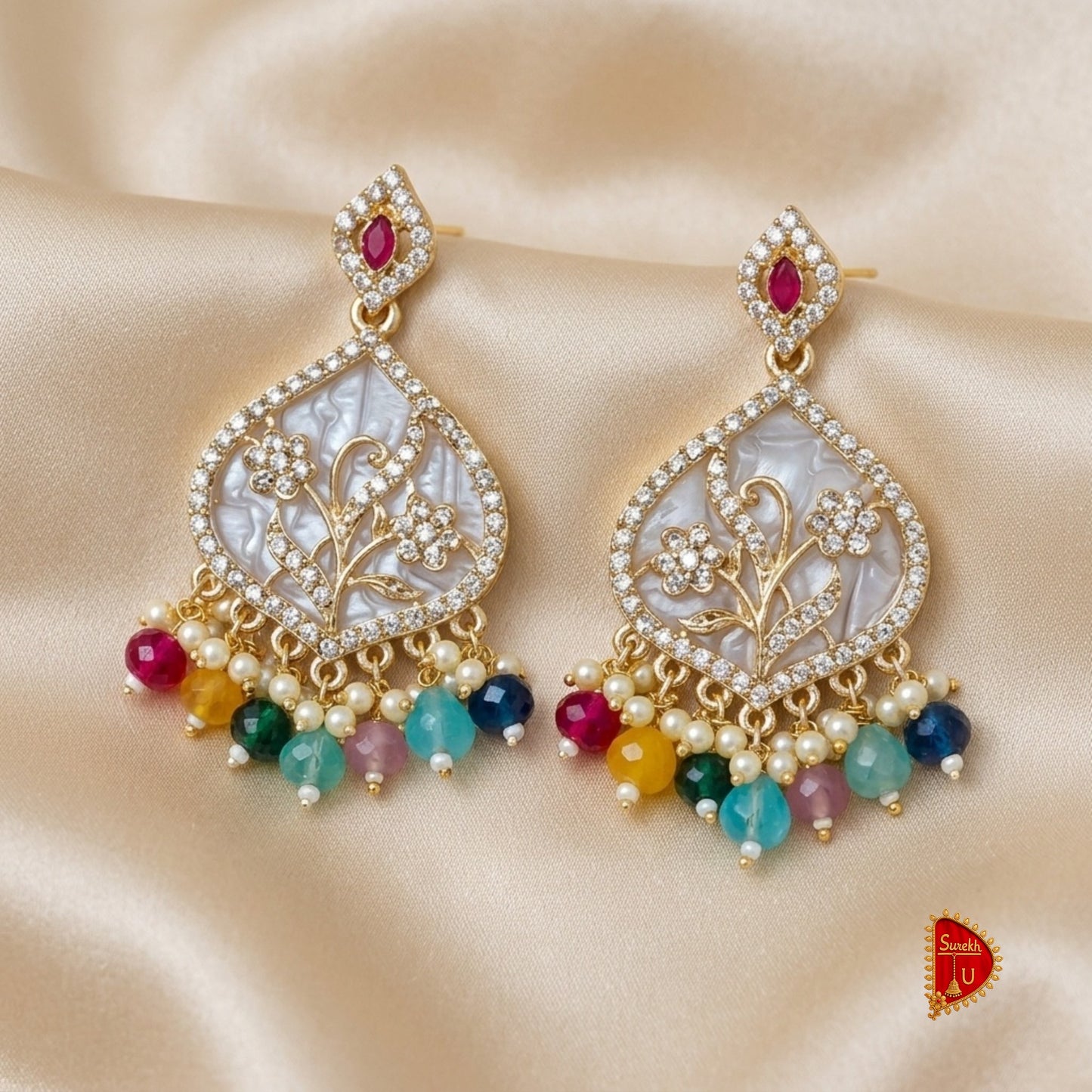Multicoloured Marble Silver Stones Latkan