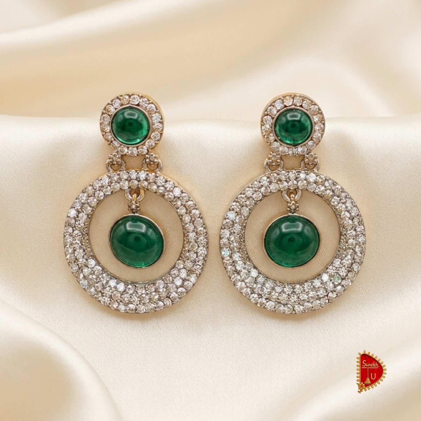 Bottle Green Round Stones Latkan
