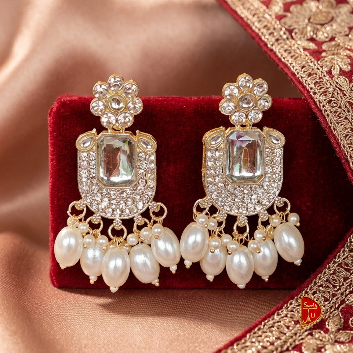 Floral Pearl Stones U Latkan