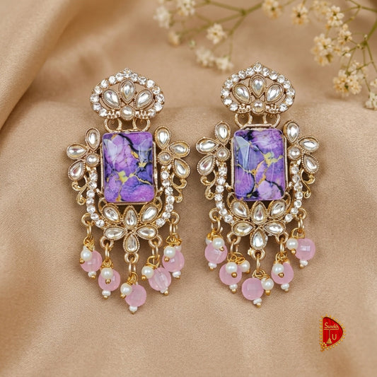 Lavender Floral Stones Latkan