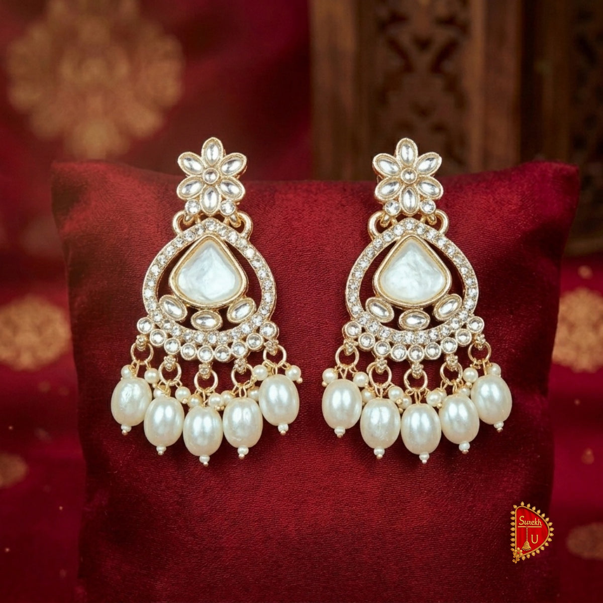 Pearl Teardrop Chandbali