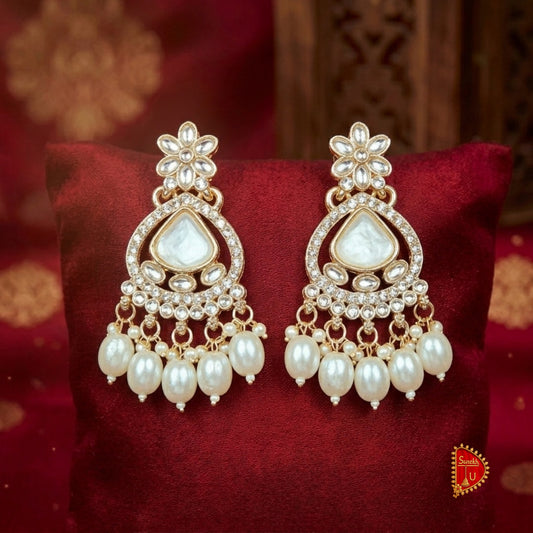Pearl Teardrop Chandbali