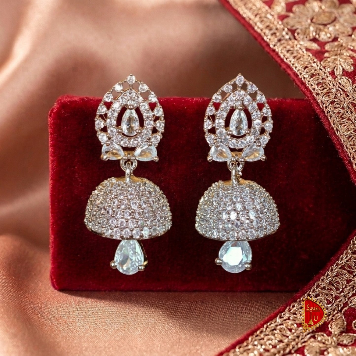 American Diamond Bud Jhumki
