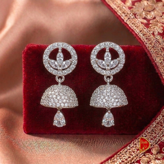 AD Round Floral Jhumki