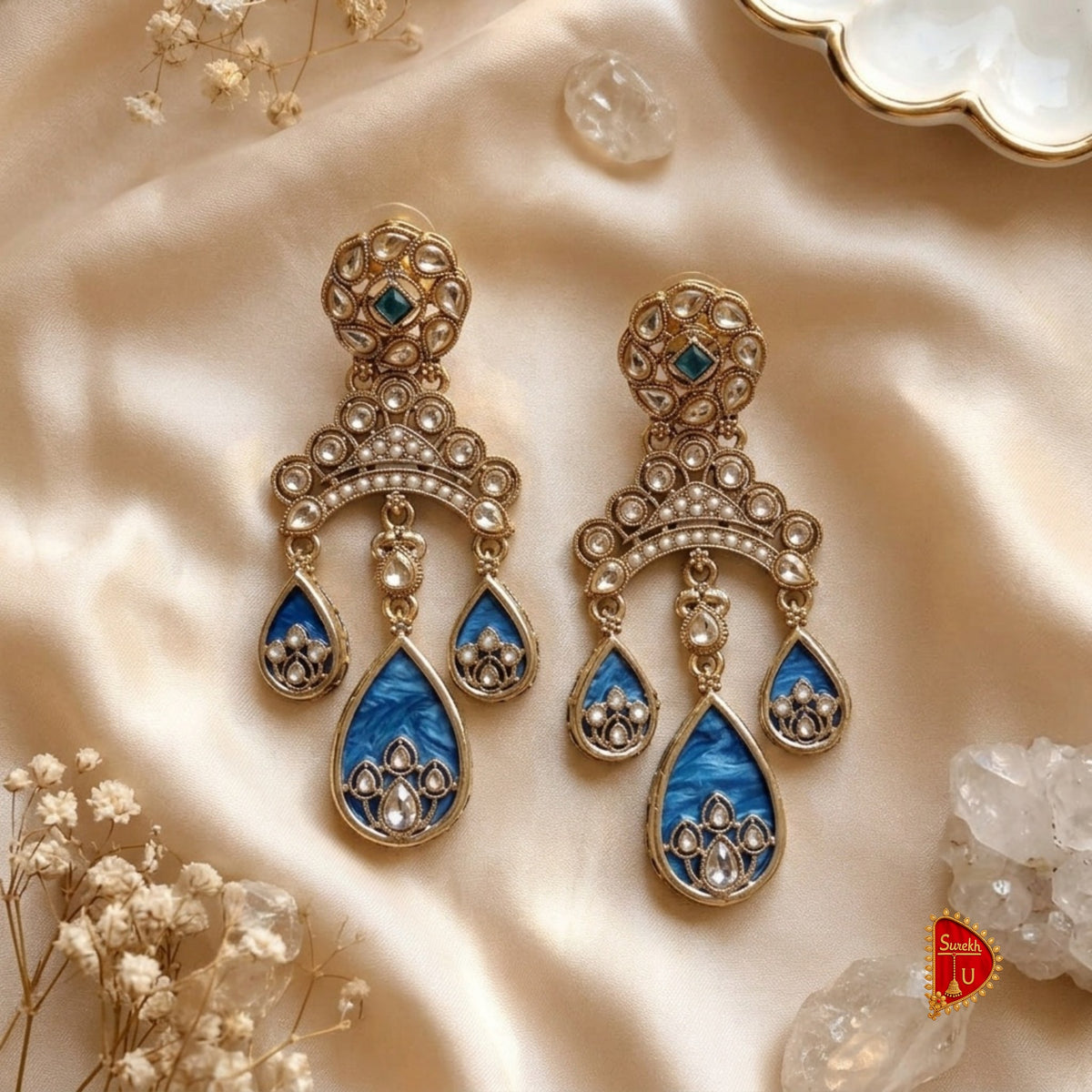 Royal Blue Teardrop Latkan