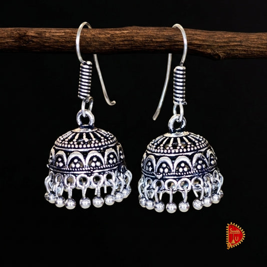 Dome Intricate Beads Jhumki