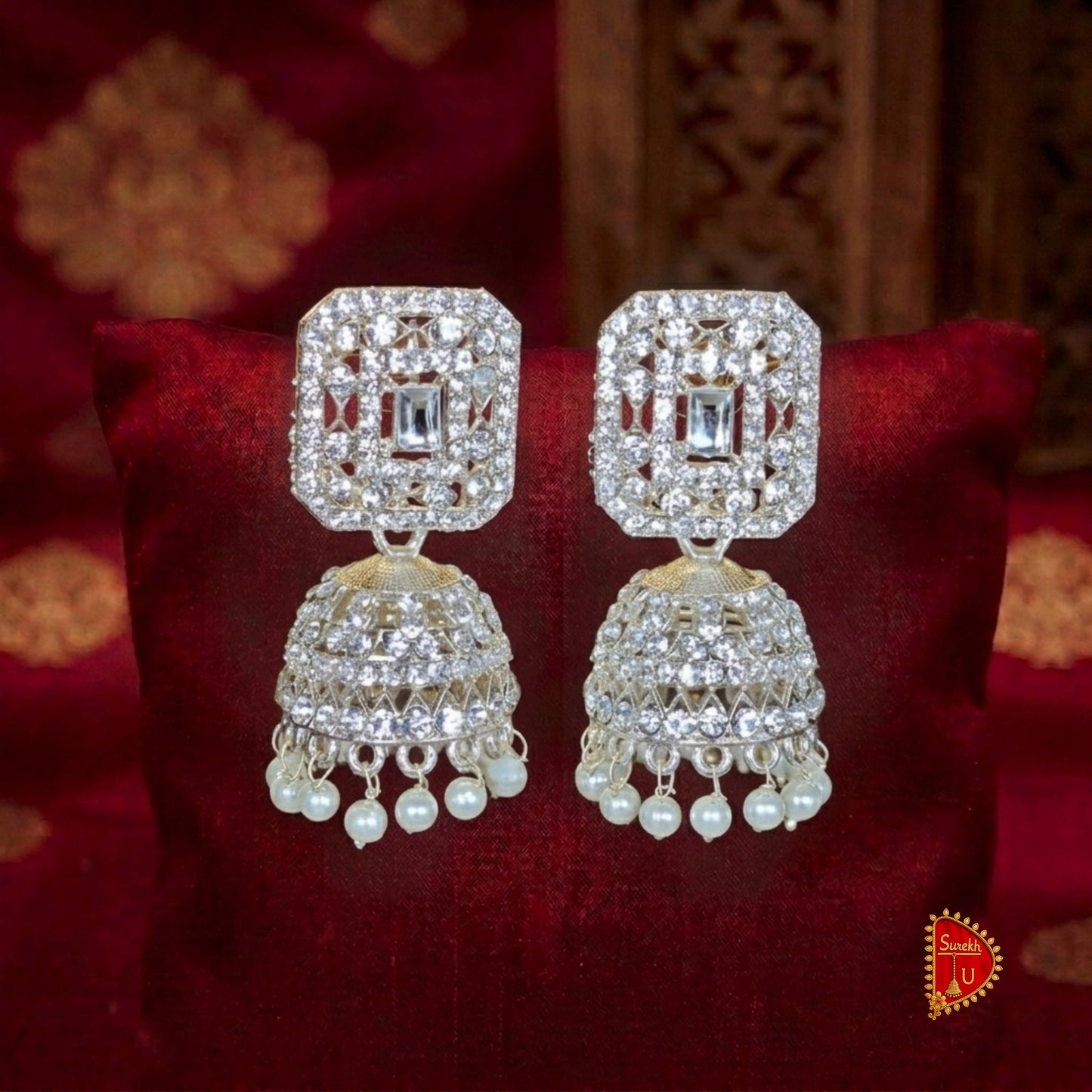 Silver Stones Recto Jhumki