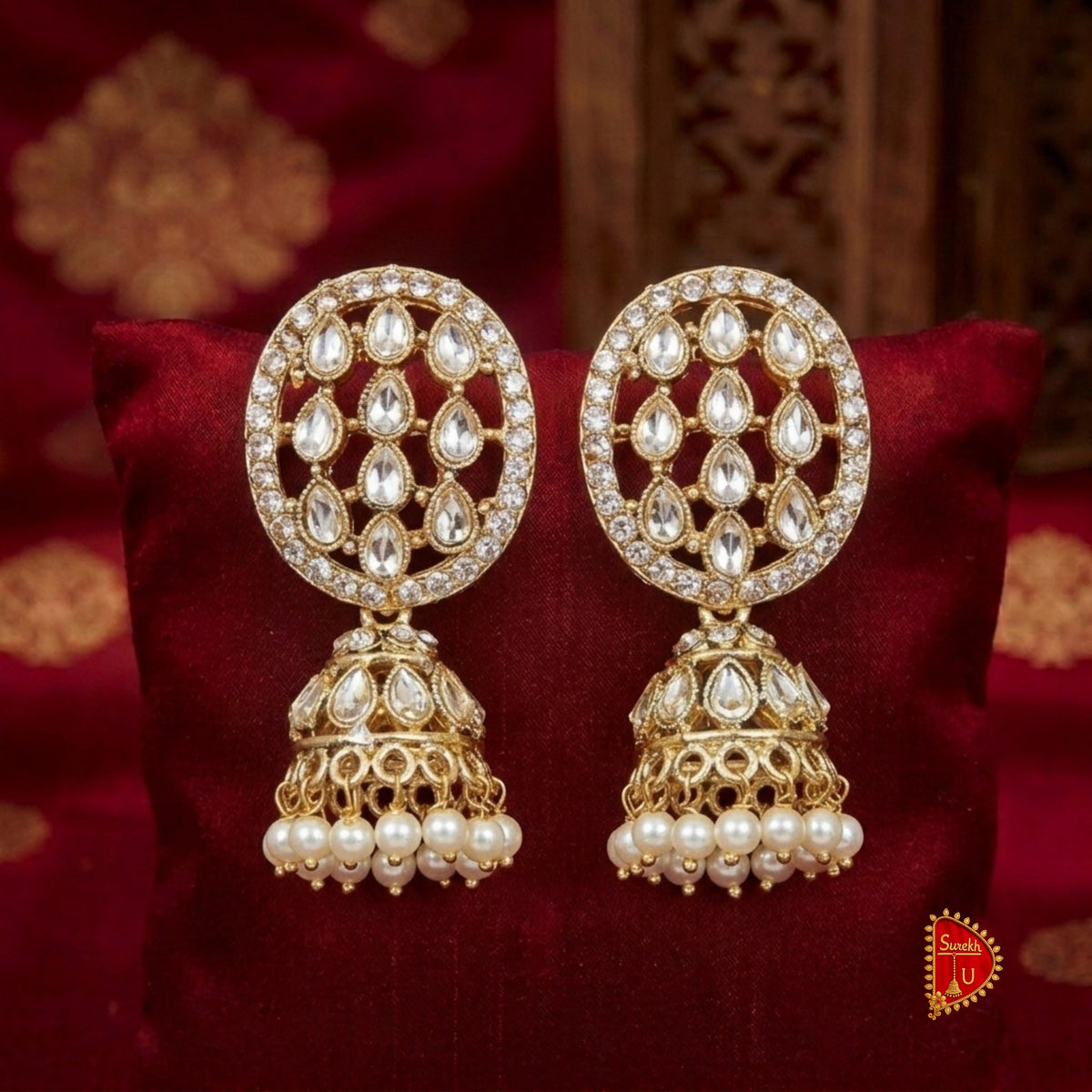 Rosegold Oval Jhumki