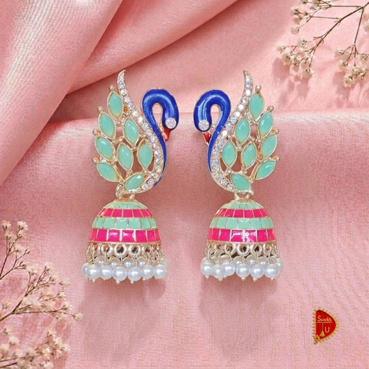 Peacock Pista Jhumki