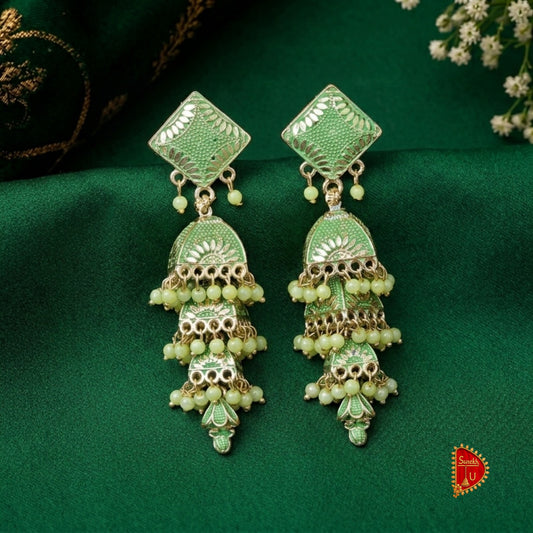 Pista Multilayered Jhumki
