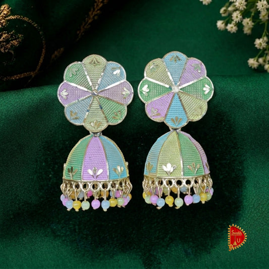 Metal Multicoloured Jhumki