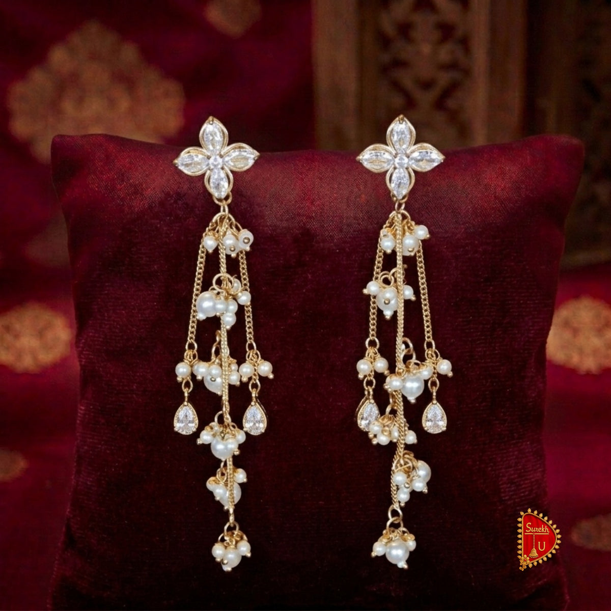 Crystal Floral Pearl Latkan