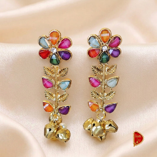 Multicoloured Floral Ghungroo Latkan